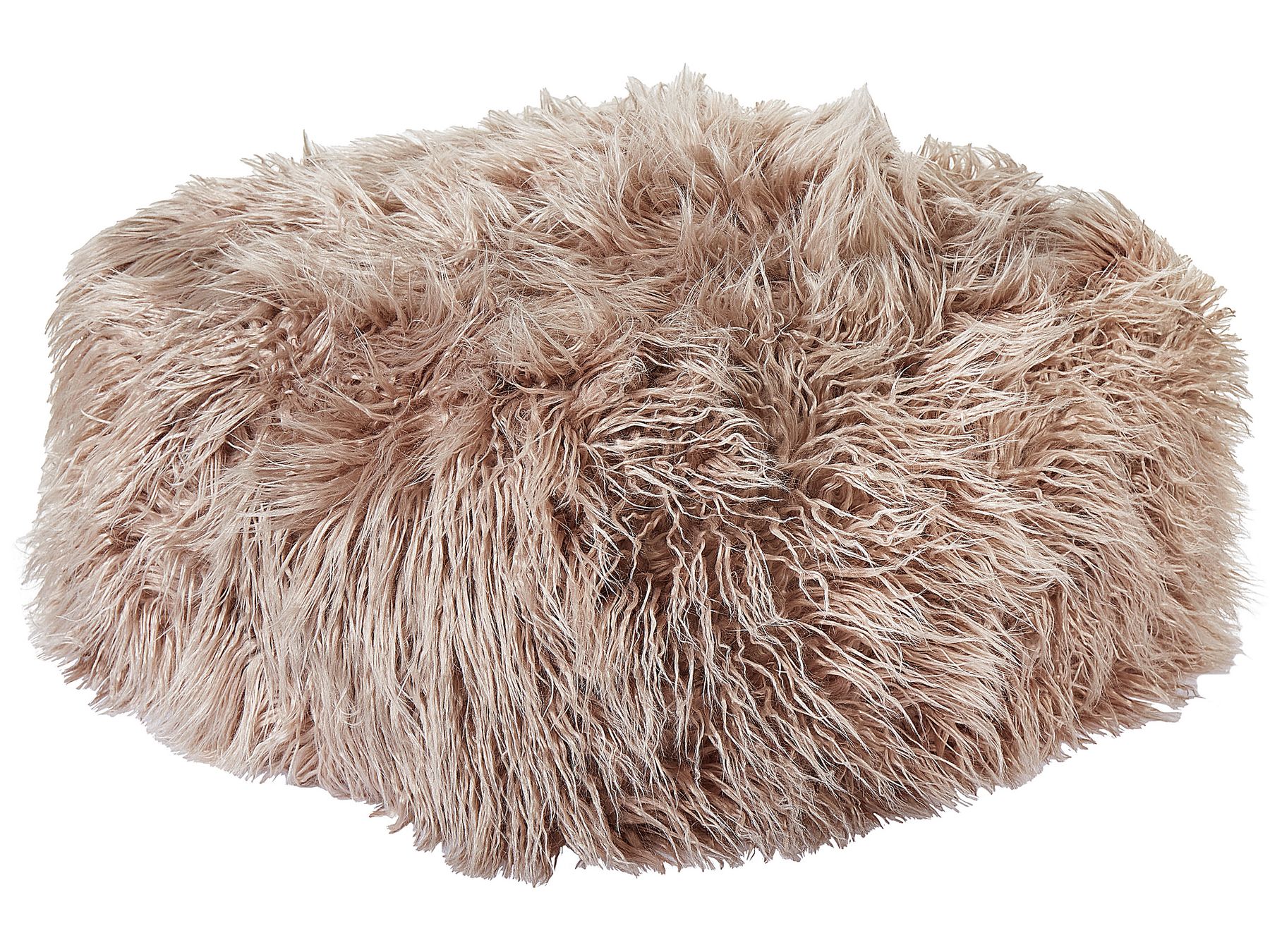 Faux Fur Pouffe Taupe MUKKI_938804