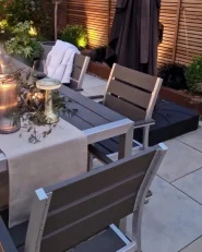 Garden Dining Set 6 Seater VERNIO Grey_982905