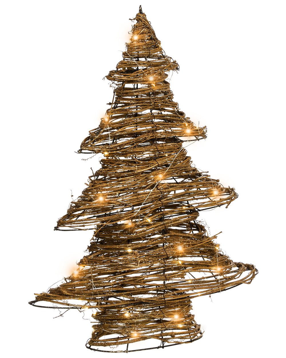 Decoração de Natal LED FURESO 60 cm Árvore de Natal Natural