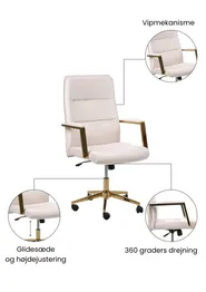 Chefstol DEMURE Velour Lys Beige_1063330
