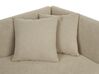 Right Hand Fabric Chaise Lounge Beige RIOM_930491