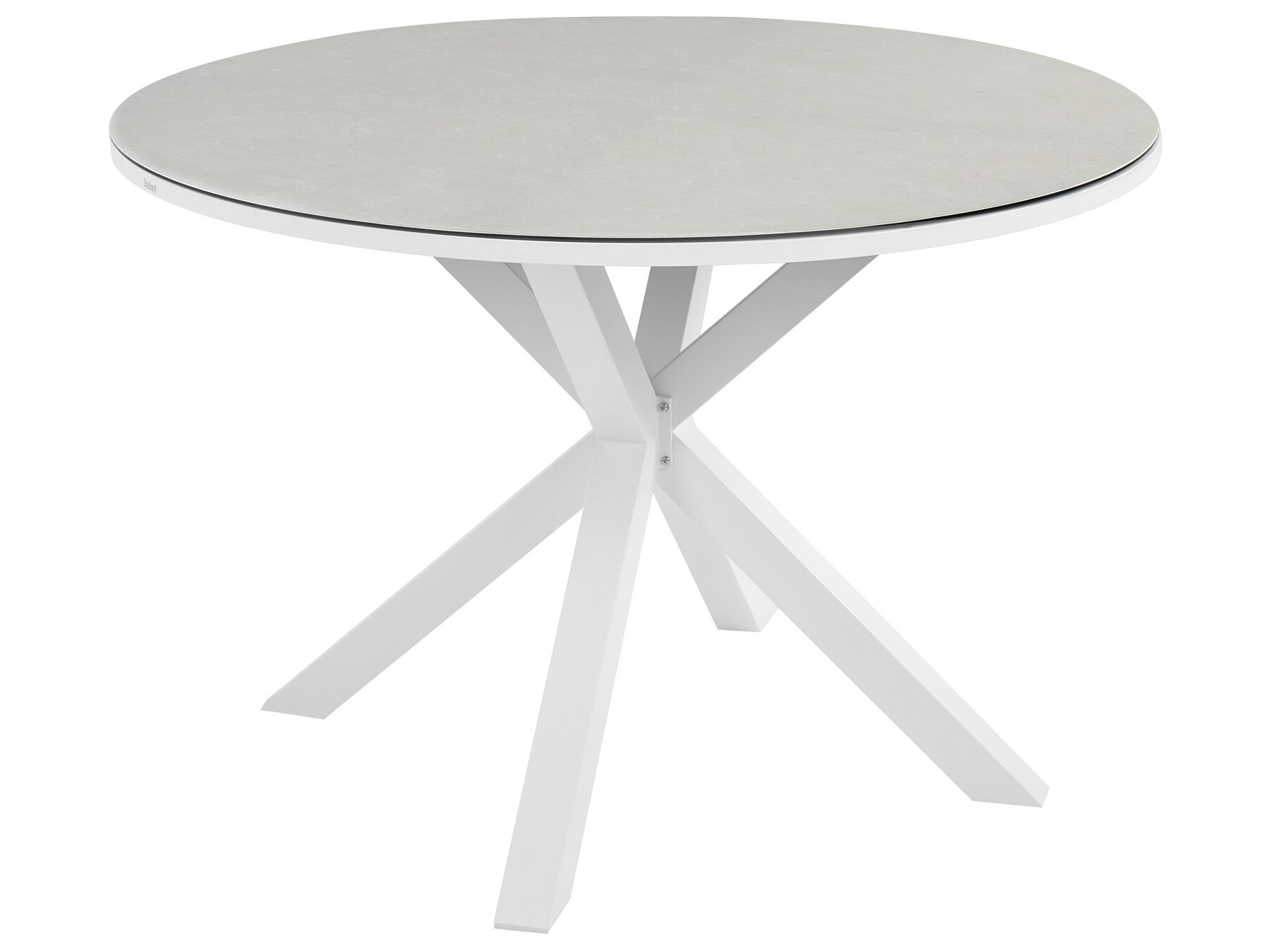 Round Garden Dining Table ⌀ 120 cm White MALETTO_922913