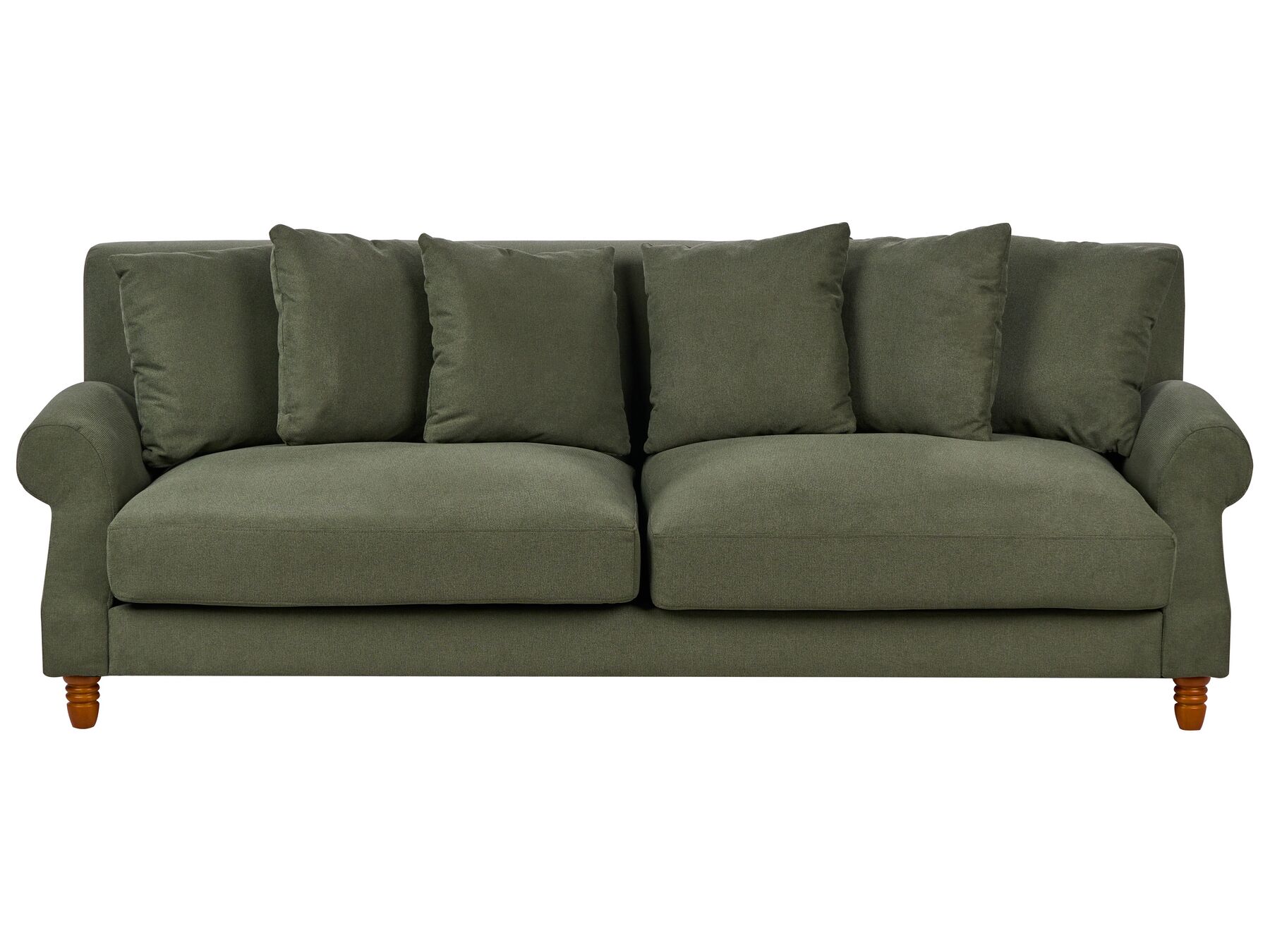 Háromszemélyes zöld kárpitozott kanapé EIKE_918820