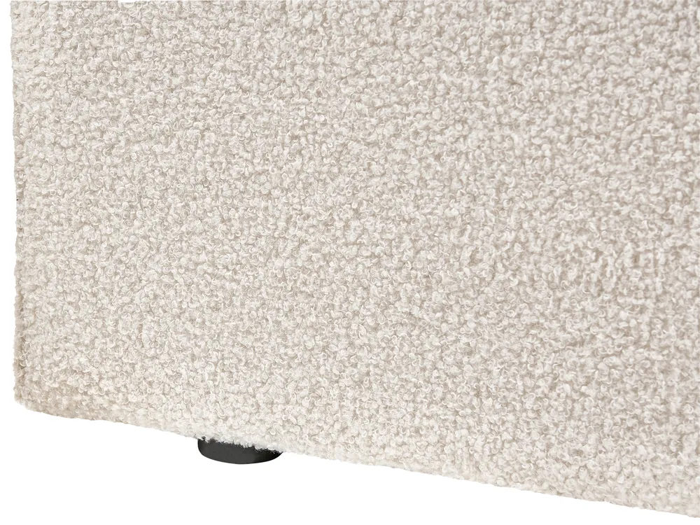Bett mit Stauraum BRENON Bouclé Cremeweiß 160 x 200 cm_979262