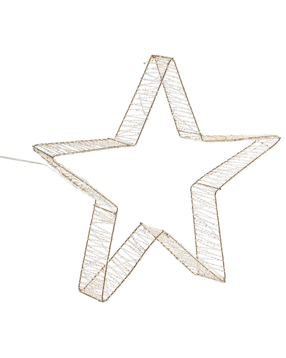 Lot de 2 décorations de Noël LED ITALLA 30/38 cm Étoile Doré_1163744