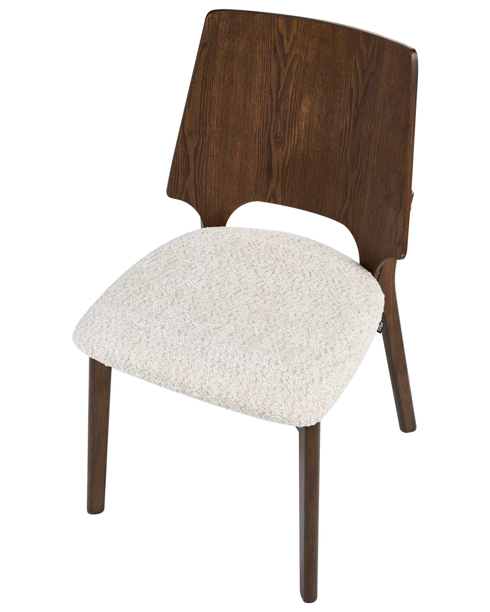 Set of 2 Dining Chairs ABEE Brown/ Light Beige_1055091