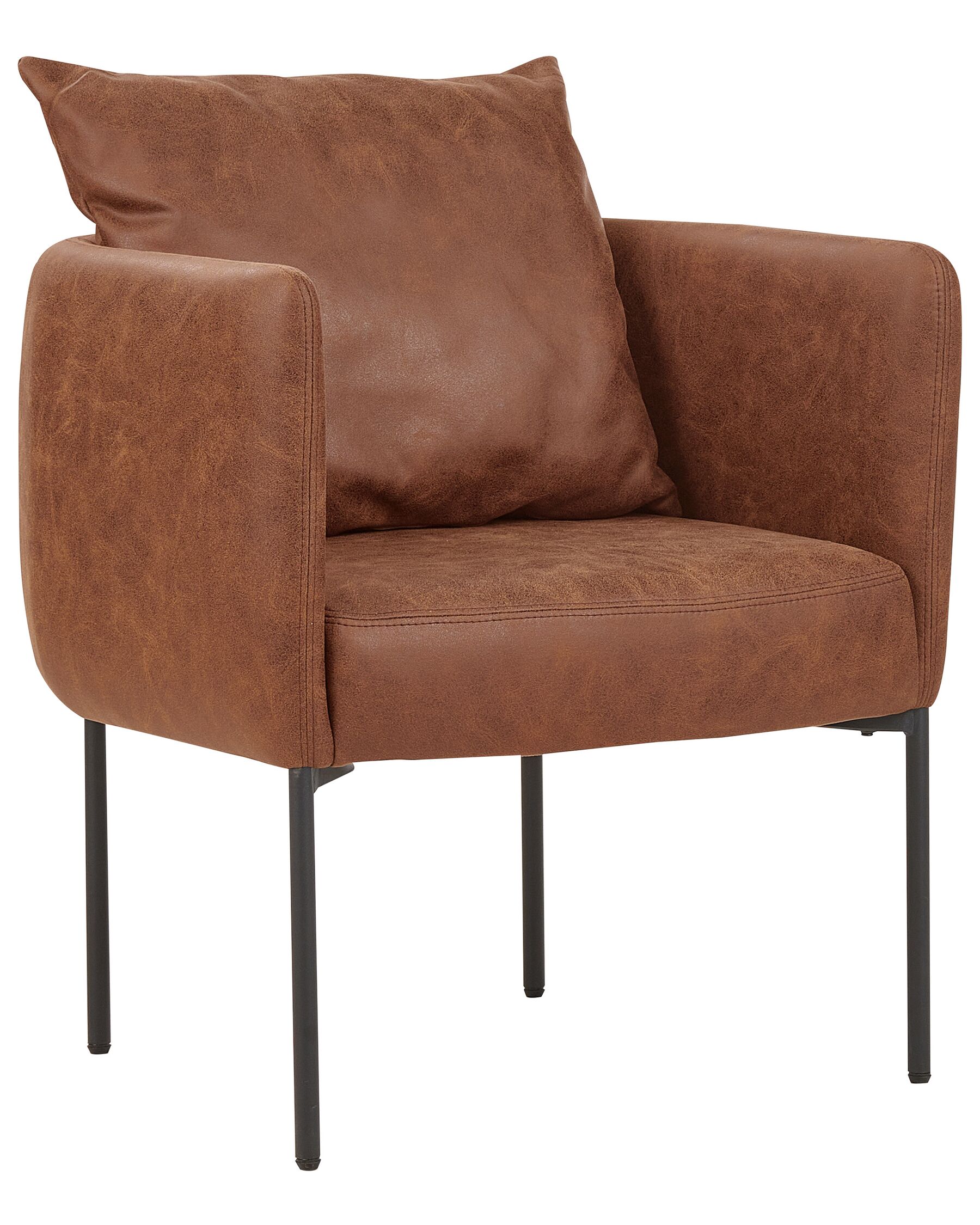 Fauteuil kunstleer bruin MALMOS _931410