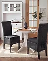 Set of 2 Dining Chairs ANDES Rattan Black