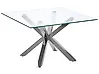 Coffee Table STARLIGHT Tempered Glass Silver