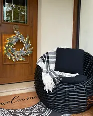 Ośnieżony wieniec świąteczny LED ALBINI 45 cm Zielony_1027296