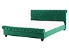 Bed Velvet AVALLON 160 x 200 cm (EU King Size) Emerald Green