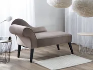Left-Hand Chaise Longue BIARRITZ Velvet Taupe_733858