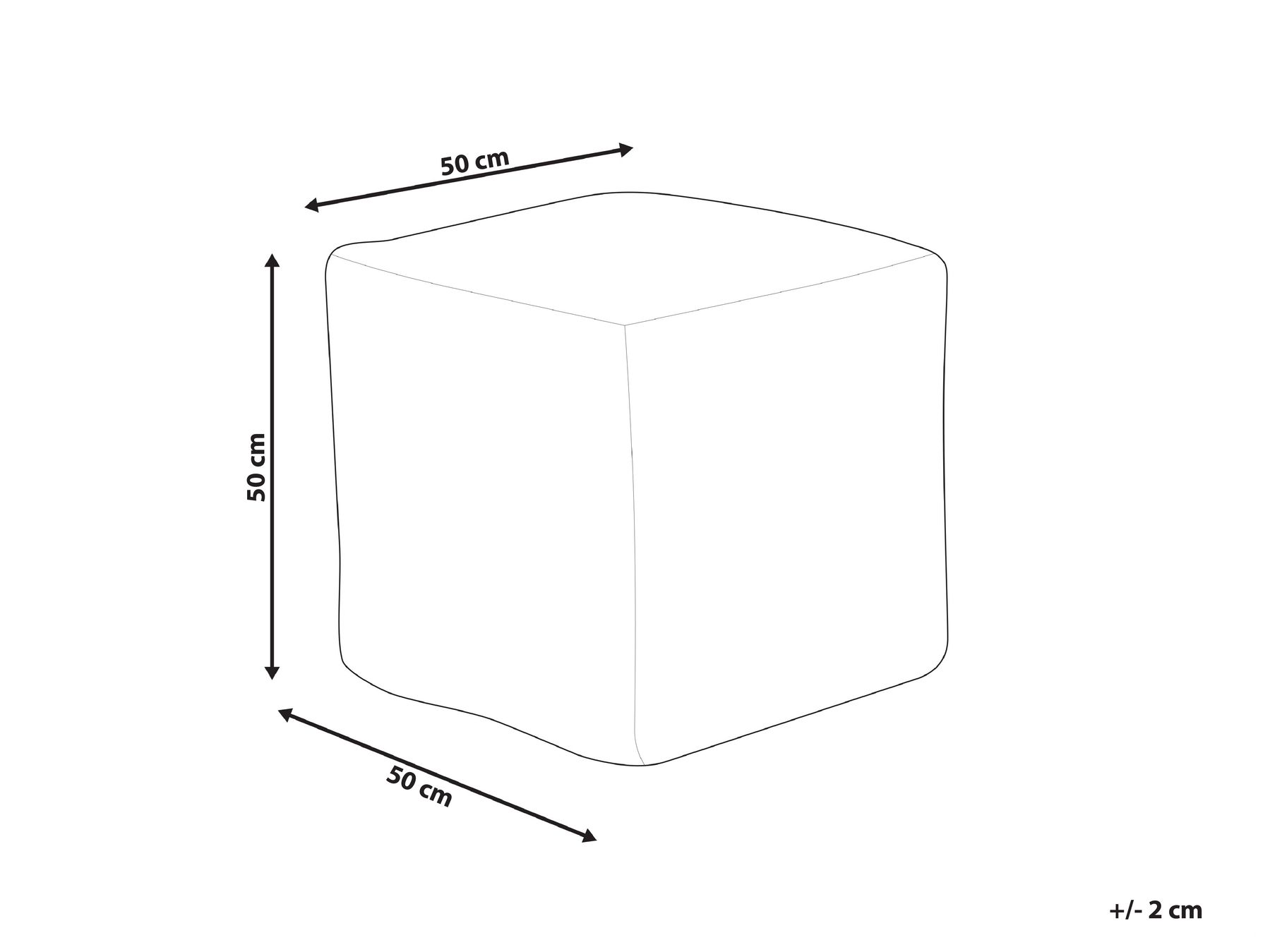 Pouffe 50 x 50 x 50 cm Blue SANAWAN_879371 Pouffe 50 x 50 x 50 cm Blue SANAWAN_879371