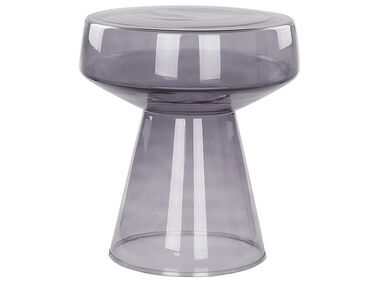 Skleněný boční stolek šedý LAGUNA