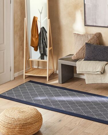 Runner Rug 80 x 300 cm Navy Blue CHARVAD