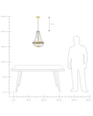 Lampadario DIAMANTE Metallo Oro_967950