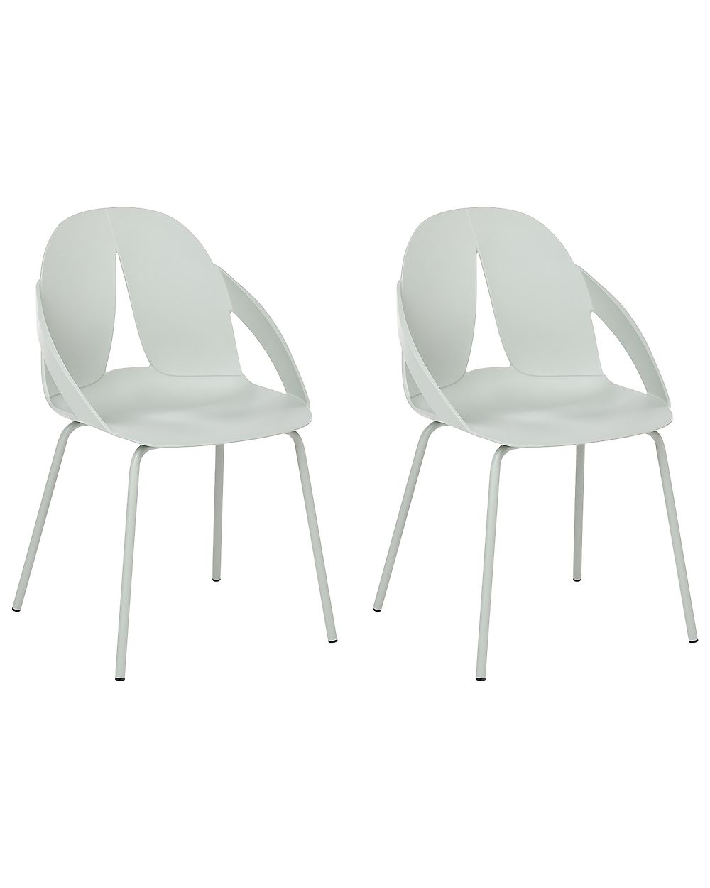 Set of 2 Garden Chairs BOLGHERI Light Green