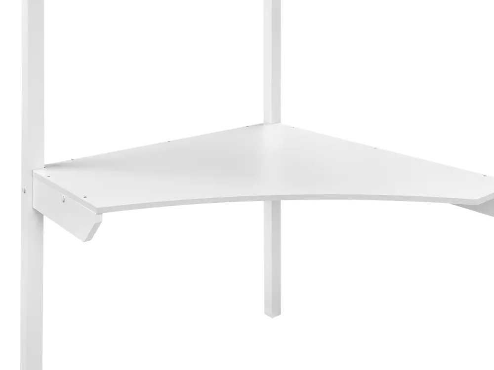 High Sleeper Bed with Desk Pine Wood LOURY 90 x 200 cm (EU Single) White_963382