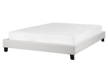 Čalouněná postel 160 x 200 cm šedá ROANNE