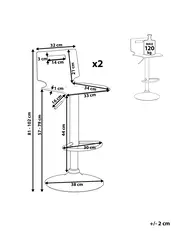 Set di 2 sedie alte MALTA Trasparente_802445