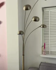 Floor Lamp FLINDERS Adjustable Metal Gold_1020064