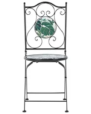 Set di 2 sedie da giardino COZZANA Metallo Nero_919815