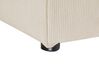 Canapé d'angle côté droit modulable 4 places en velours côtelé beige avec ottoman LEMVIG_875185