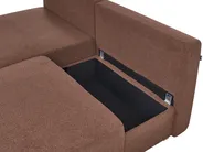 Modular Corner Sofa NERBO Boucle Brown Left Hand_1034422