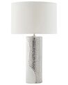 Tafellamp porselein wit/zilver AIKEN_540634