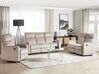 Conjunto de sala de estar reclinable eléctrico de terciopelo beige VERDAL_921616