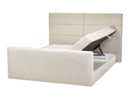 Lit boxspring avec rangement ARISTOCRAT Tissu Beige clair 180 x 200 cm_873771