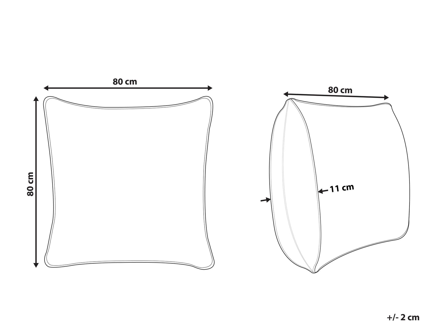 Duck Feathers and Down Bed High Profile Pillow 80 x 80 cm FELDBERG_811414 Duck Feathers and Down Bed High Profile Pillow 80 x 80 cm FELDBERG_811414