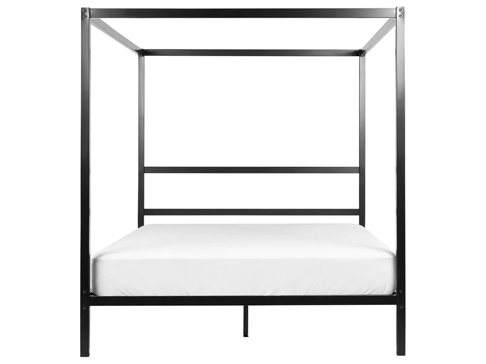 Himmelbett Metall LESTARDS 160 x 200 cm Schwarz_863404