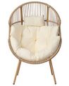 Rattan Garden Chair with Footstool Natural MURANO_932884