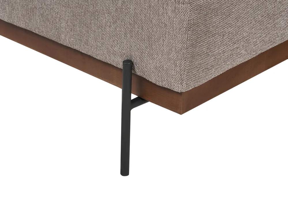 Corner Sofa 4 Seater MARIFERD Fabric Light Brown Right Hand_903280