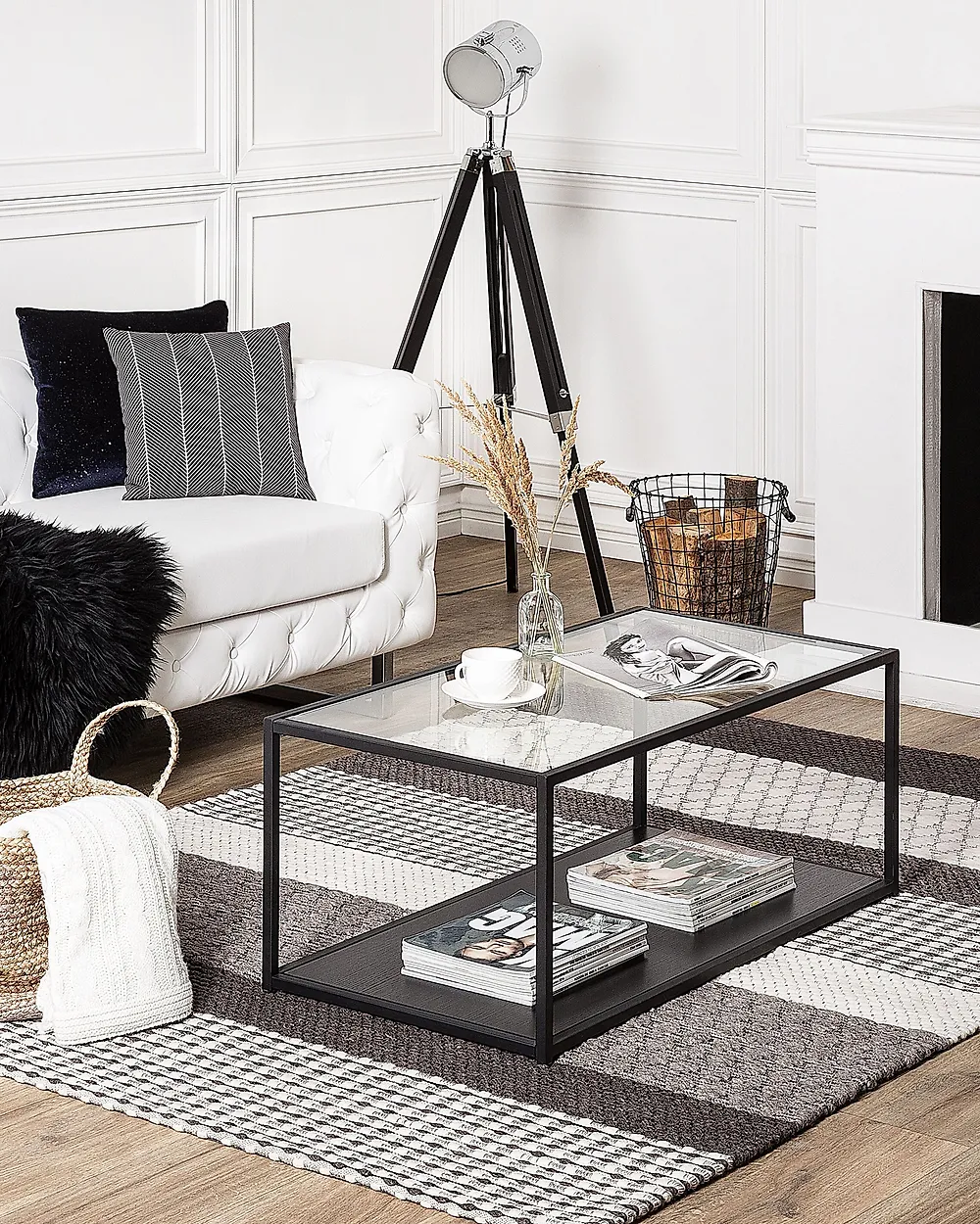 Tapis AKKAYA Gris 140 x 200 cm Laine_1177377
