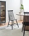 Set of 2 Dining Chairs BURBANK Wood Black