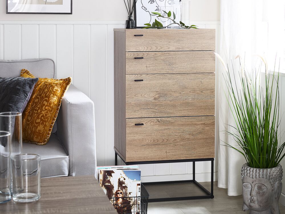 4 Drawer Chest ACRA Light Brown