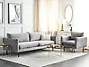 Living Room Set 4 Seater VINTERBRO Velvet Grey
