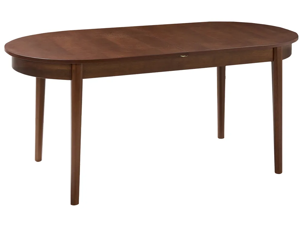 Extending Dining Table LARTO Dark Ash Wood 180/220 cm 90 cm_1067713