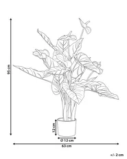 Pianta artificiale ANTHURIUM 95 cm Verde_1069503