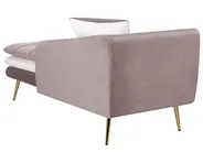 Chaise longue versione sinistra GONESSE Velluto Marrone chiaro_787797