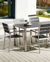 Set of 6 Garden Dining Chairs Black with Silver VERNIO_862855