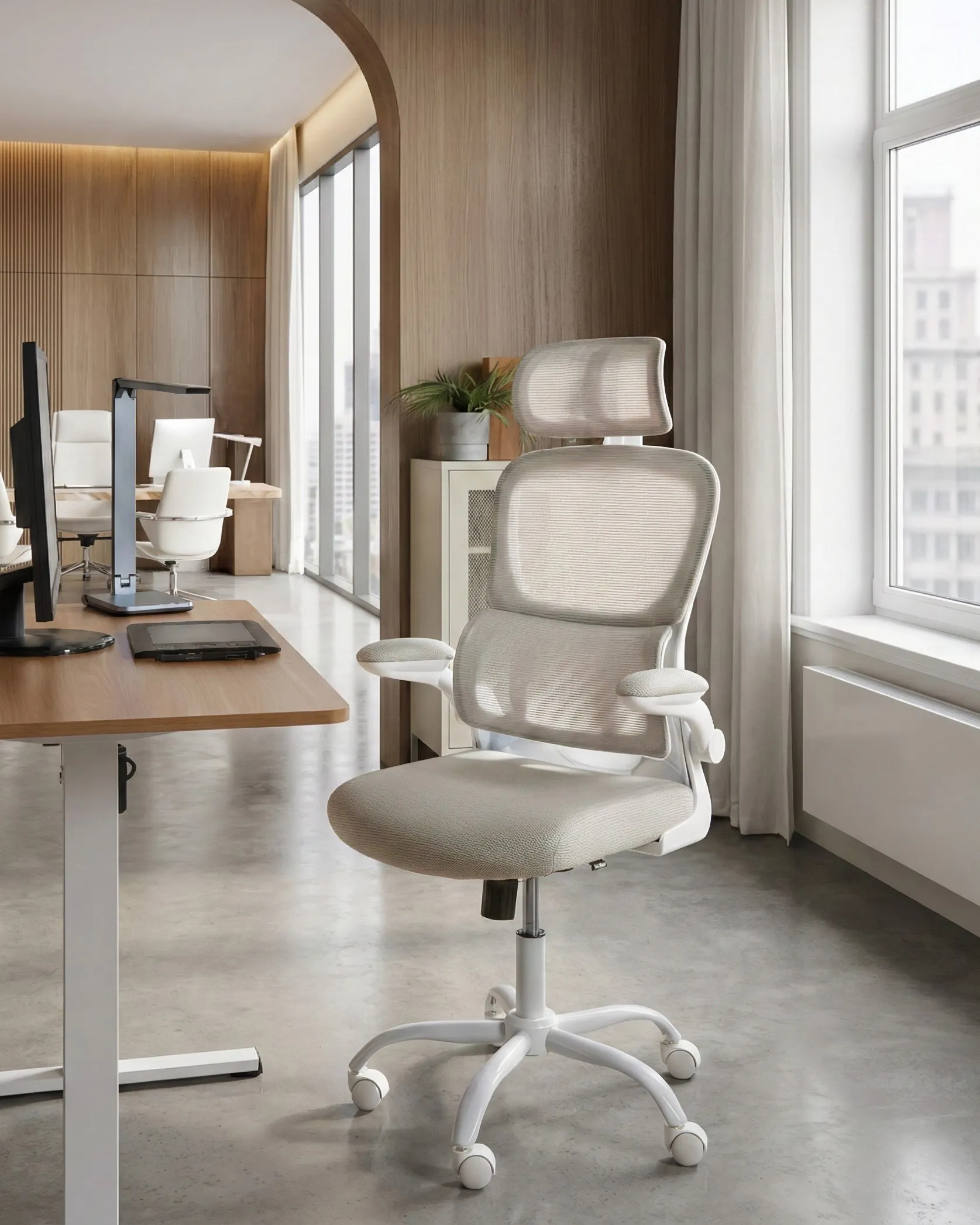 Desk Chair SOLIS Beige_1053886