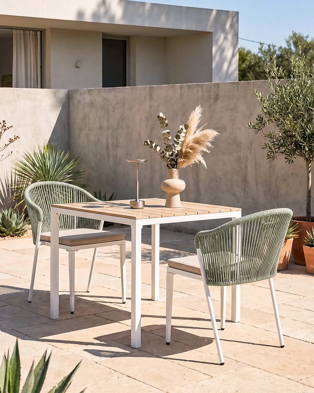 Gartentisch PRATO 95 cm 95 cm Beige_1179763