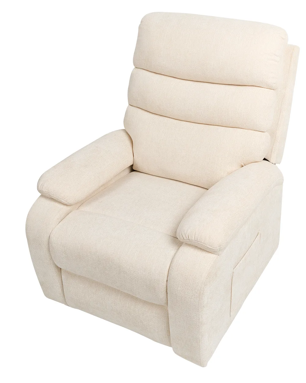 Sedia reclinabile elettrica RISE Poggiapiedi a scomparsa Tessuto Beige chiaro_938757