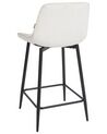 Lot de 2 chaises de bar en velours beige clair DUBROVNIK_928861