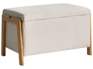 Set da salotto 3 posti EDLAND con Panca Tessuto Beige chiaro_1040865
