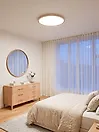 LED Ceiling Lamp VELORA with Remote with Dimmer Light Brown