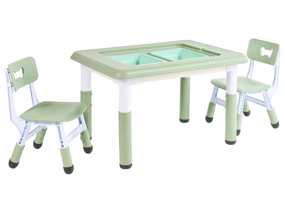Mesa infantil com cadeiras BONDO Verde_1124387